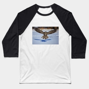 In your face - Great Grey Owl Baseball T-Shirt